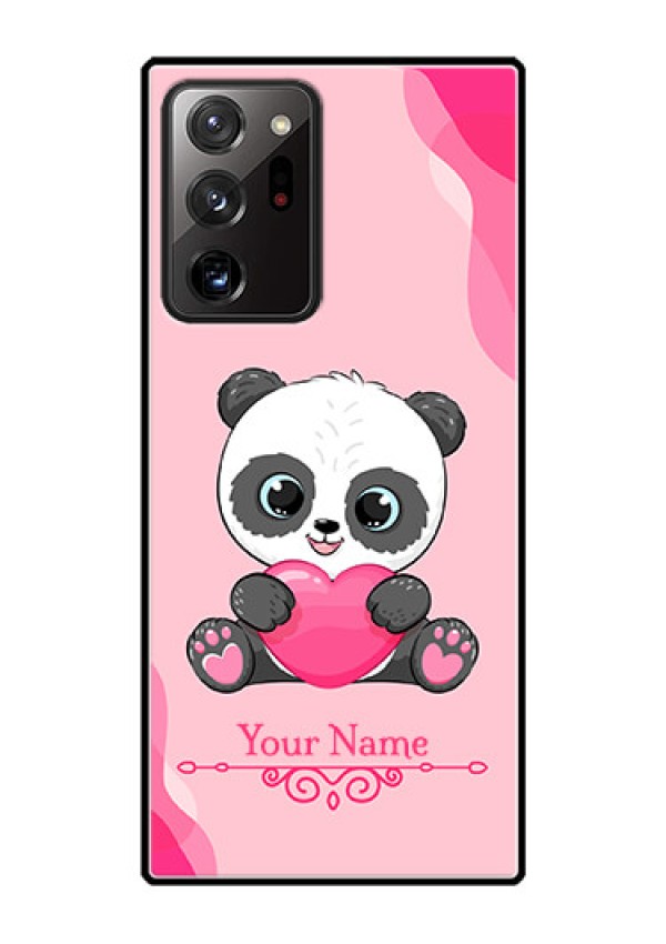 Galaxy Note 20 Ultra Custom Glass Mobile Case - Cute Panda Design