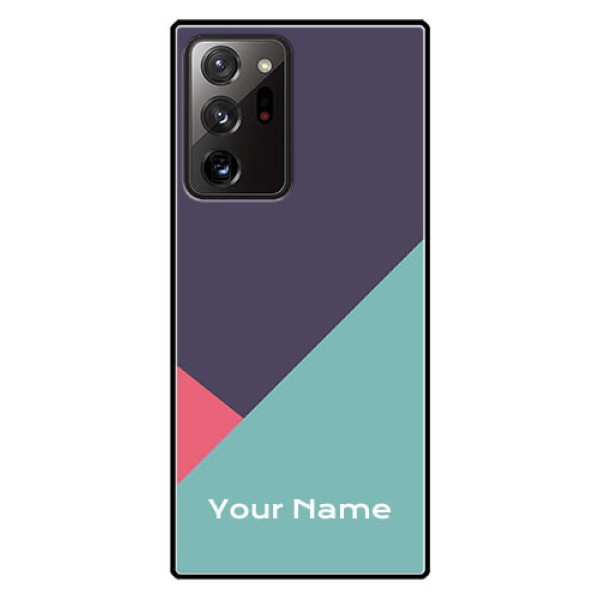 Galaxy Note 20 Ultra Custom Glass Mobile Case - Tri Color abstract Design Galaxy Note 20 Ultra Custom Glass Mobile Case - Tri Color abstract Design