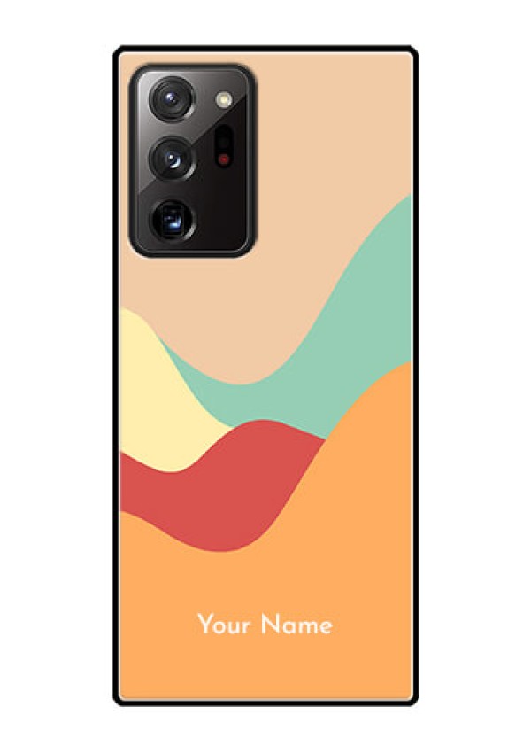 Galaxy Note 20 Ultra Personalized Glass Phone Case - Ocean Waves Multi-colour Design