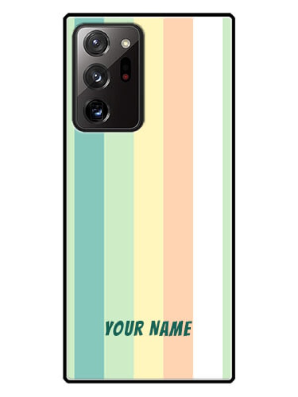 Custom Galaxy Note 20 Ultra Photo Printing on Glass Case - Multi-colour Stripes Design