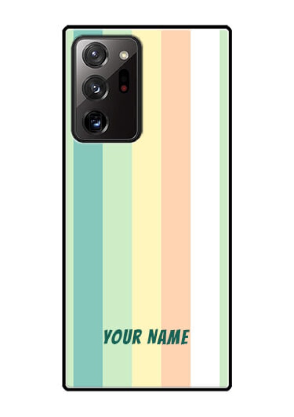 Galaxy Note 20 Ultra Photo Printing on Glass Case - Multi-colour Stripes Design
