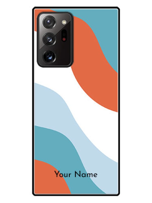 Custom Galaxy Note 20 Ultra Custom Glass Mobile Case - coloured Waves Design