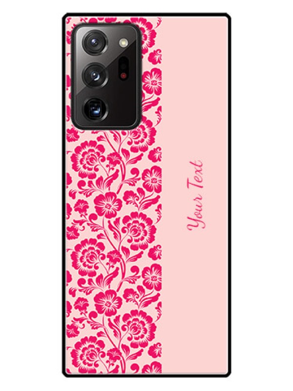 Custom Galaxy Note 20 Ultra Custom Glass Phone Case - Attractive Floral Pattern Design