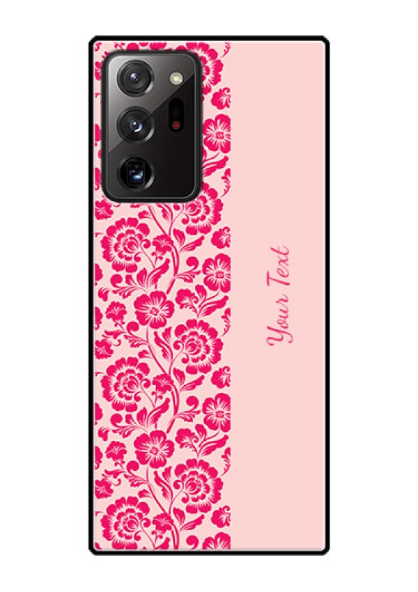 Galaxy Note 20 Ultra Custom Glass Phone Case - Attractive Floral Pattern Design