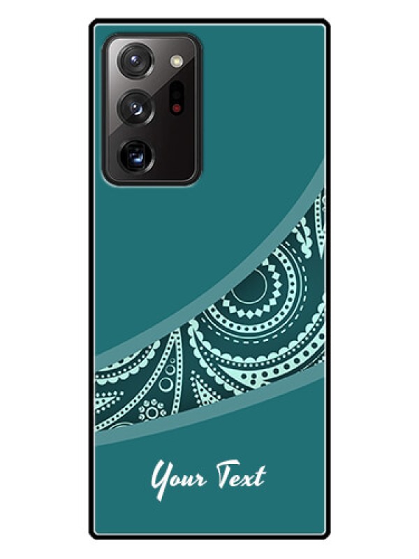 Custom Galaxy Note 20 Ultra Photo Printing on Glass Case - semi visible floral Design