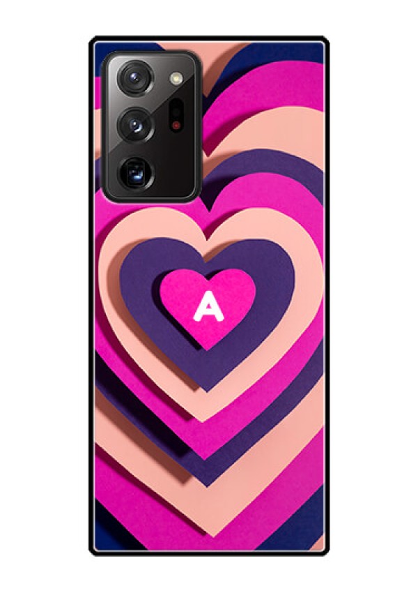 Galaxy Note 20 Ultra Custom Glass Mobile Case - Cute Heart Pattern Design