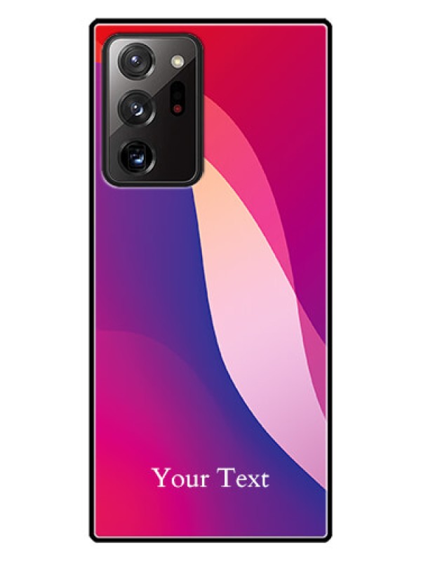 Custom Galaxy Note 20 Ultra Personalized Glass Phone Case - Digital abstract Overlap Design