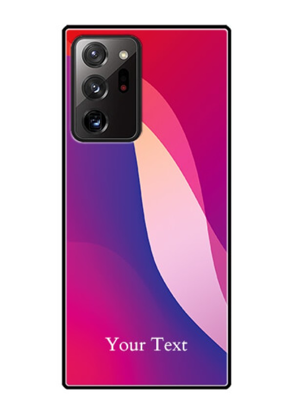 Galaxy Note 20 Ultra Personalized Glass Phone Case - Digital abstract Overlap Design