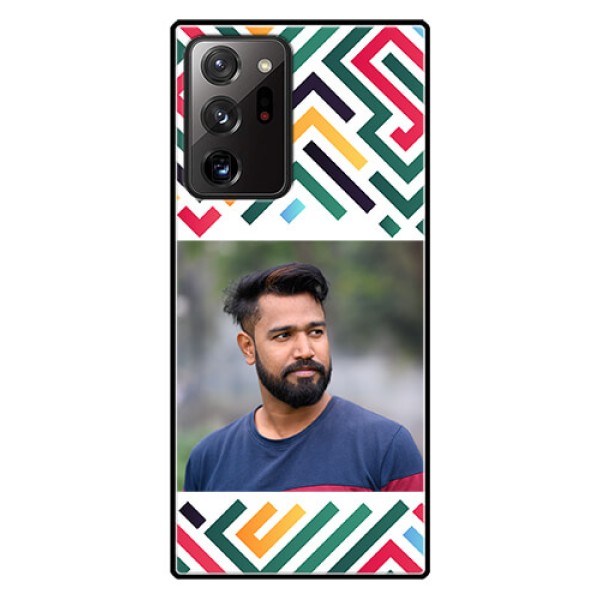 Galaxy Note 20 Ultra Personalized Glass Phone Case - Colorful Maze Pattern Design Galaxy Note 20 Ultra Personalized Glass Phone Case - Colorful Maze Pattern Design