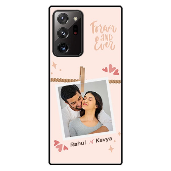 Galaxy Note 20 Ultra Custom Glass Phone Case - Forever and ever love Design