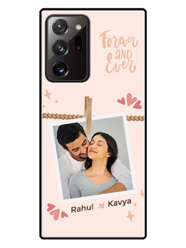 Custom Galaxy Note 20 Ultra Custom Glass Phone Case - Forever and ever love Design