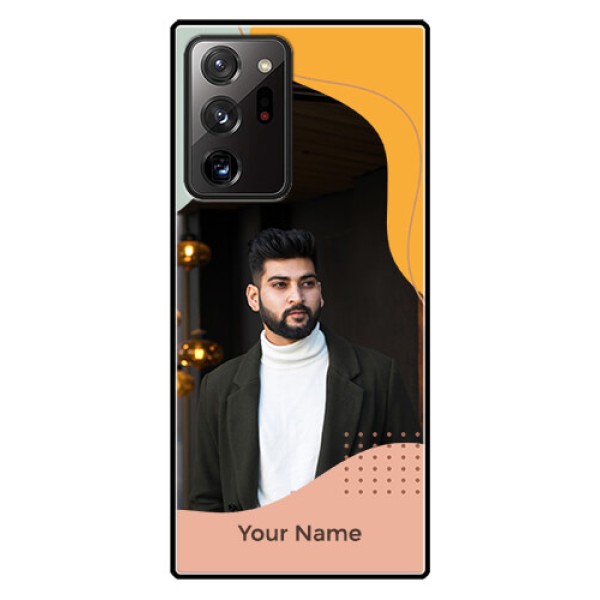 Galaxy Note 20 Ultra Personalized Glass Phone Case - Tri-coloured overlay design Galaxy Note 20 Ultra Personalized Glass Phone Case - Tri-coloured overlay design