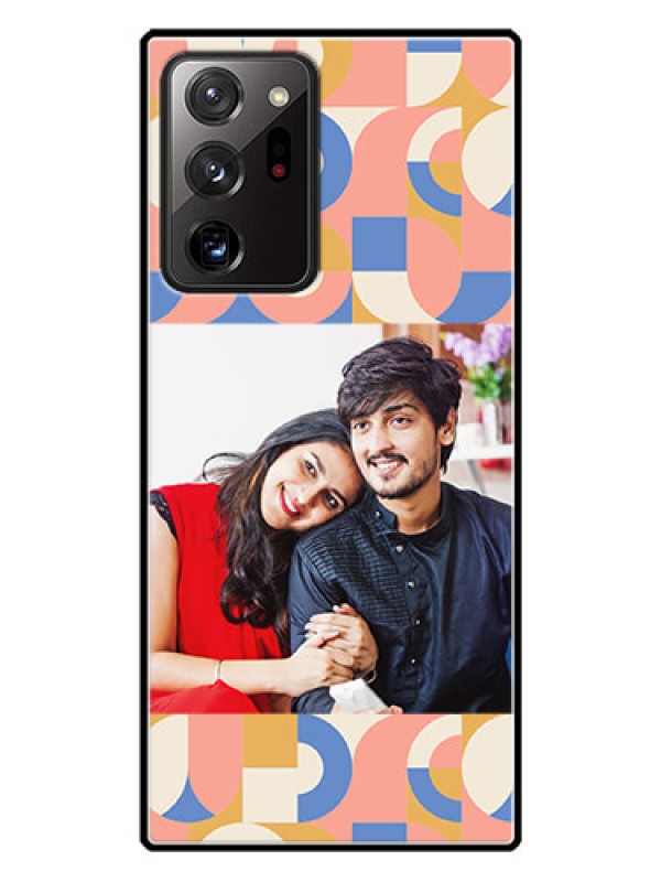 Custom Galaxy Note 20 Ultra Photo Printing on Glass Case - Semi-circle Maze Pattern Design