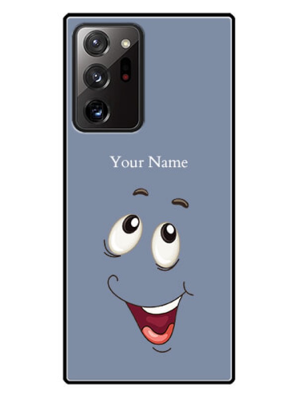 Custom Galaxy Note 20 Ultra Photo Printing on Glass Case - Laughing Cartoon Face Design