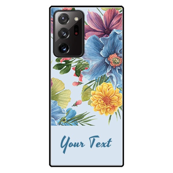 Galaxy Note 20 Ultra Custom Glass Mobile Case - Stunning Watercolored Flowers Painting Design
