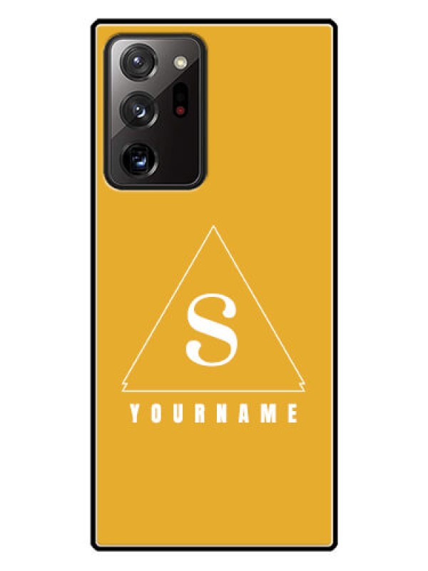 Custom Galaxy Note 20 Ultra Personalized Glass Phone Case - simple triangle Design