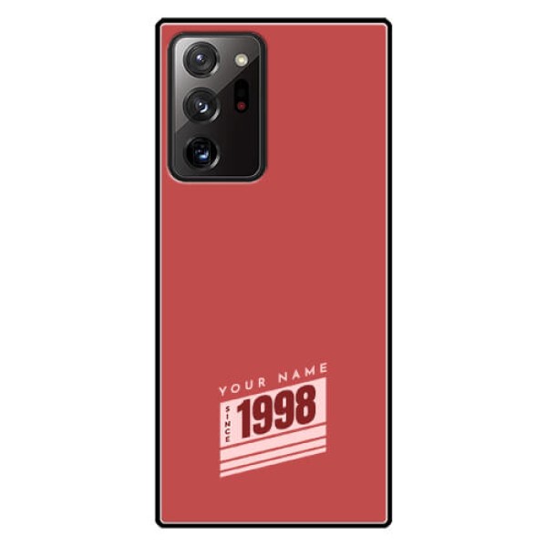 Galaxy Note 20 Ultra Custom Glass Phone Case - Red custom year of birth Design Galaxy Note 20 Ultra Custom Glass Phone Case - Red custom year of birth Design
