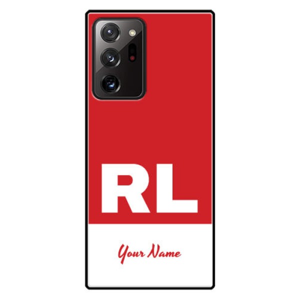 Galaxy Note 20 Ultra Personalized Glass Phone Case - dual tone custom text Design Galaxy Note 20 Ultra Personalized Glass Phone Case - dual tone custom text Design