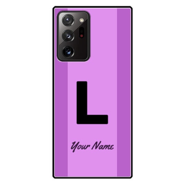 Galaxy Note 20 Ultra Custom Glass Phone Case - Tricolor custom text Design