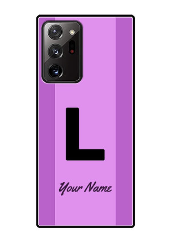 Galaxy Note 20 Ultra Custom Glass Phone Case - Tricolor custom text Design