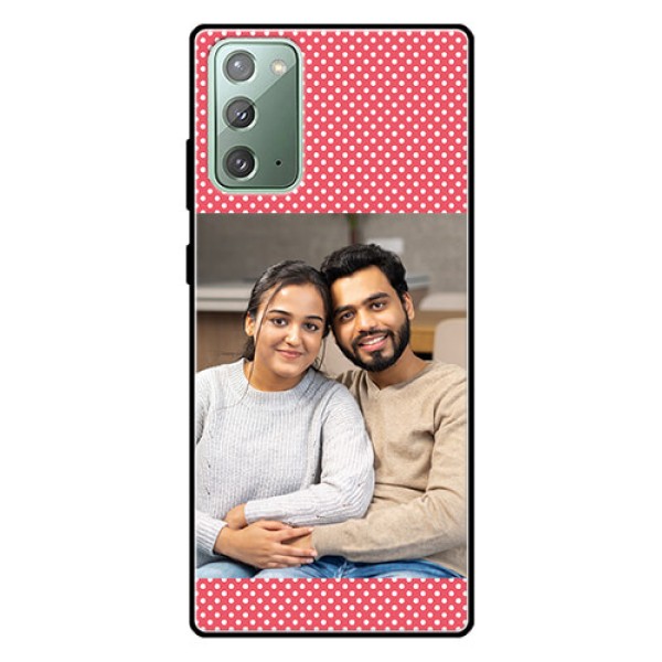 Galaxy Note 20 Custom Glass Phone Case - White Dotted Design Galaxy Note 20 Custom Glass Phone Case - White Dotted Design