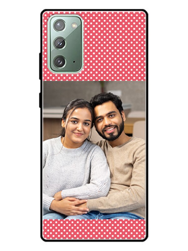 Custom Galaxy Note 20 Custom Glass Phone Case  - White Dotted Design