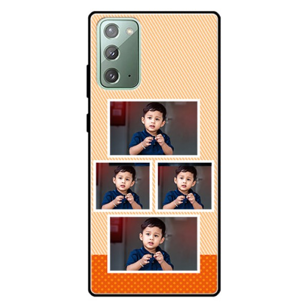 Galaxy Note 20 Photo Printing on Glass Case  - Bulk Photos Upload Design
