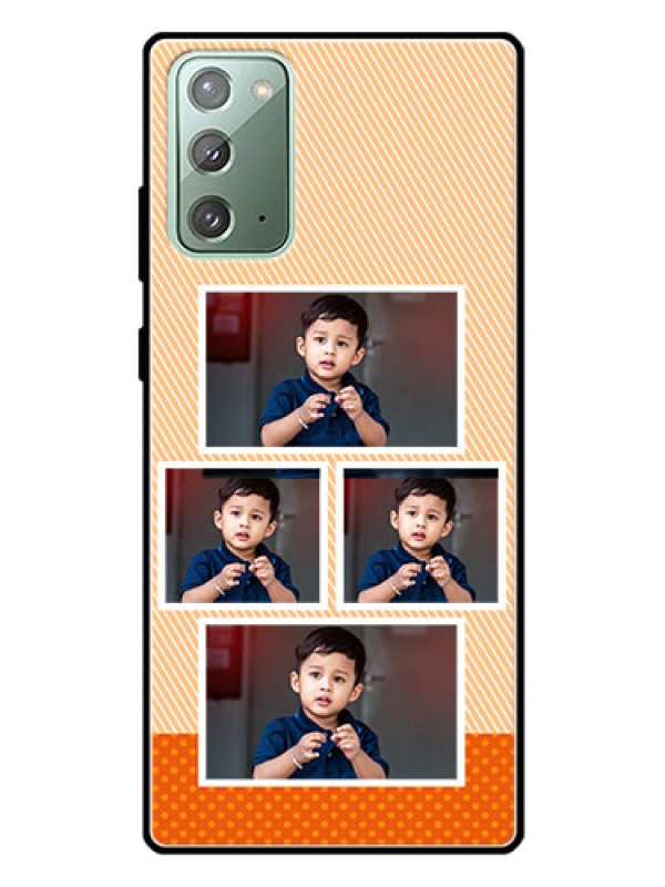 Custom Galaxy Note 20 Photo Printing on Glass Case  - Bulk Photos Upload Design