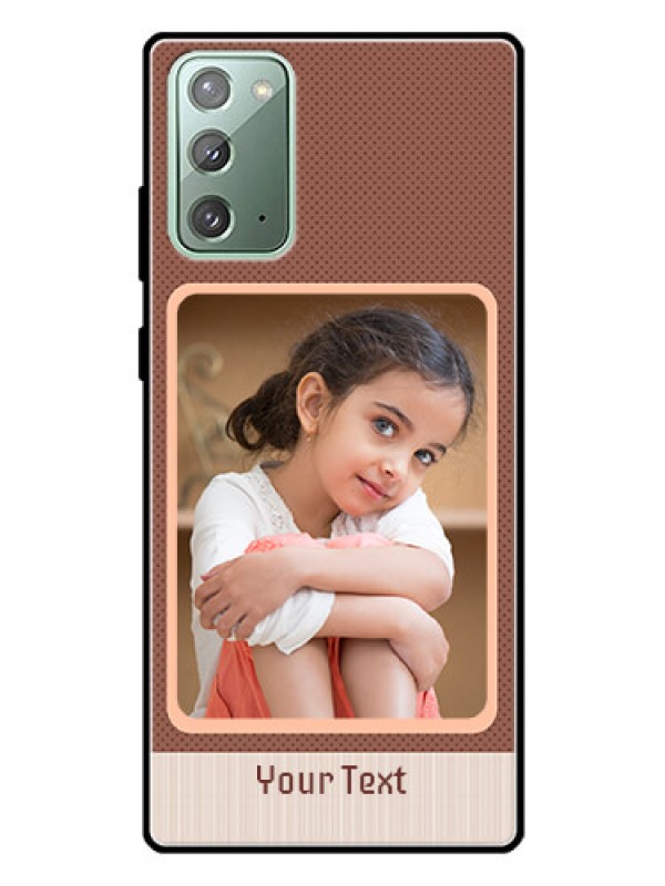 Custom Galaxy Note 20 Custom Glass Phone Case  - Simple Pic Upload Design