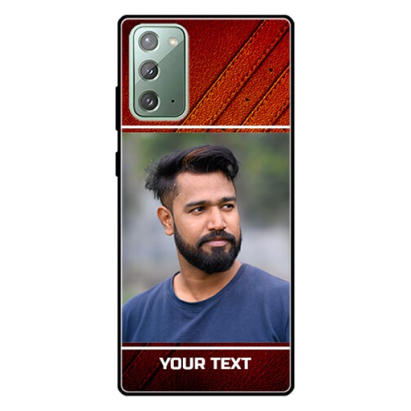Galaxy Note 20 Personalized Glass Phone Case  - Leather Phone Case Design