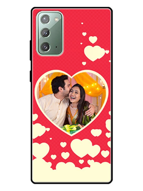 Custom Galaxy Note 20 Custom Glass Mobile Case  - Love Symbols Phone Cover Design