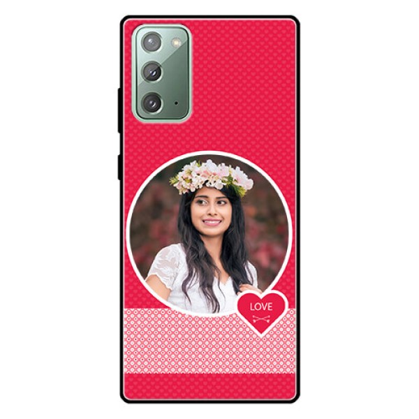 Galaxy Note 20 Personalised Glass Phone Case  - Pink Pattern Design