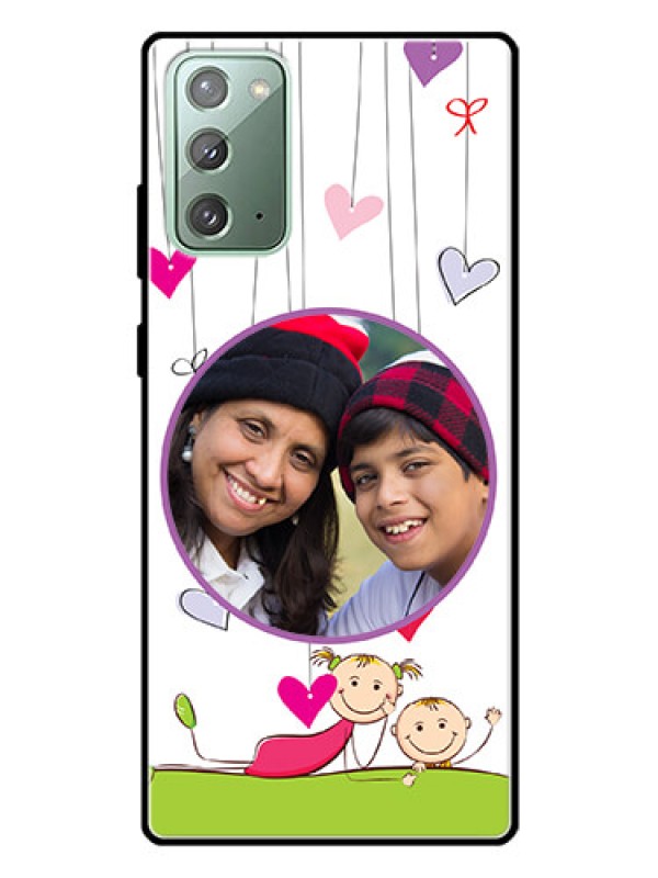 Custom Galaxy Note 20 Photo Printing on Glass Case  - Cute Kids Phone Case Design