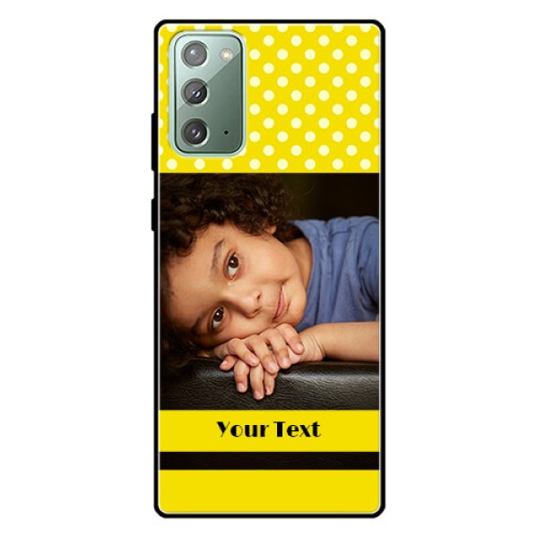 Galaxy Note 20 Custom Glass Phone Case  - Bright Yellow Case Design
