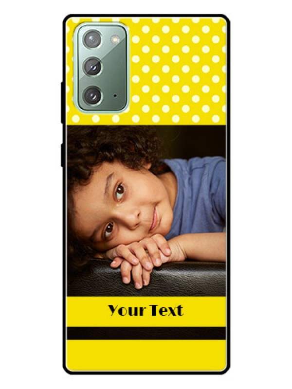 Custom Galaxy Note 20 Custom Glass Phone Case  - Bright Yellow Case Design