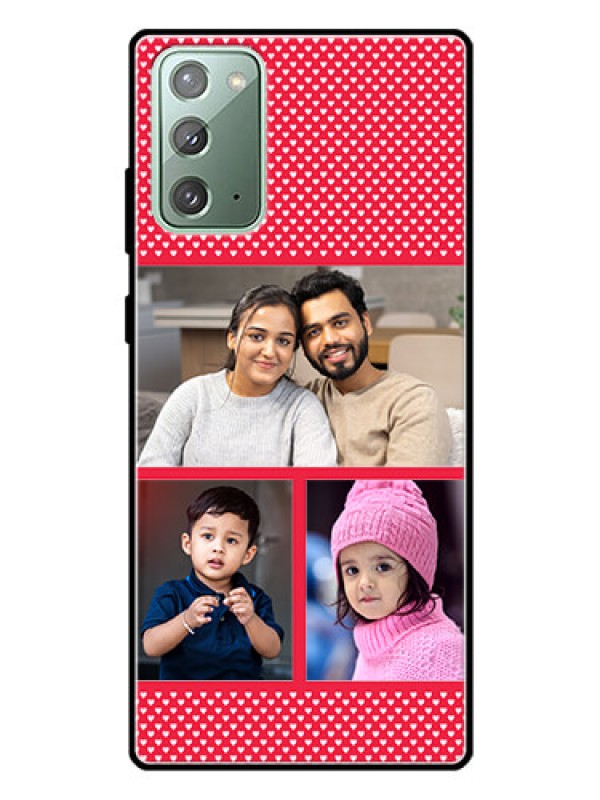 Custom Galaxy Note 20 Personalized Glass Phone Case  - Bulk Pic Upload Design