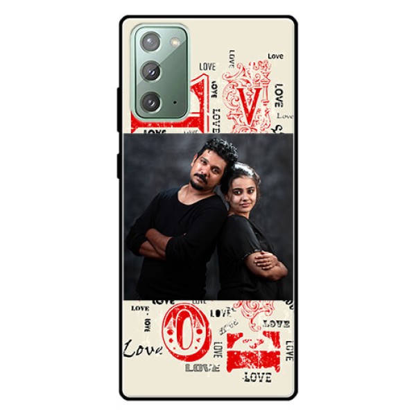 Galaxy Note 20 Photo Printing on Glass Case  - Trendy Love Design Case