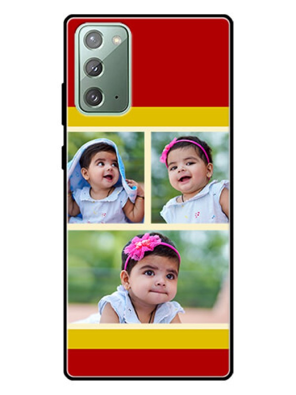 Custom Galaxy Note 20 Custom Glass Mobile Case  - Multiple Pic Upload Design