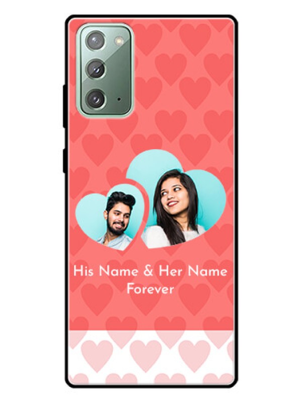 Custom Galaxy Note 20 Personalized Glass Phone Case  - Couple Pic Upload Design