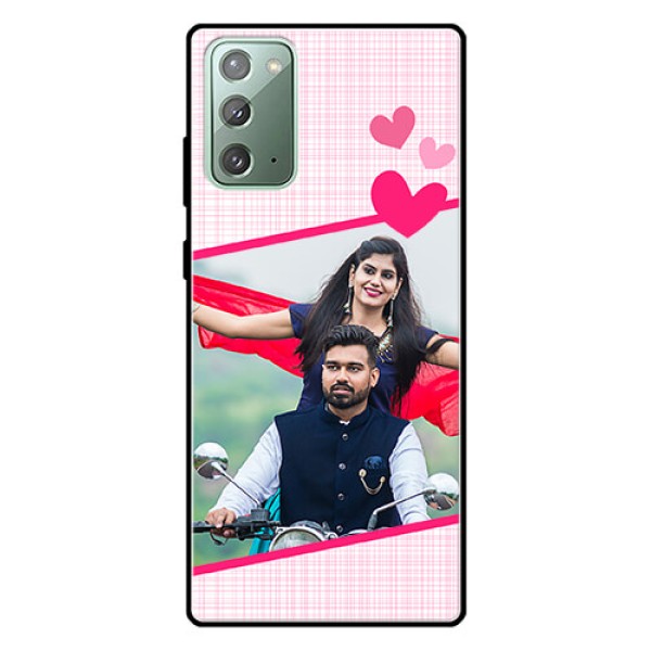 Galaxy Note 20 Custom Glass Phone Case - Love Shape Heart Design Galaxy Note 20 Custom Glass Phone Case - Love Shape Heart Design
