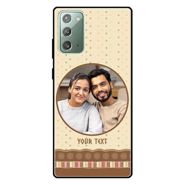 Galaxy Note 20 Custom Glass Mobile Case  - Brown Dotted Mobile Case Design