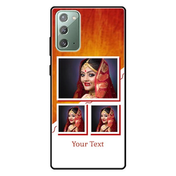 Galaxy Note 20 Custom Glass Phone Case - Wedding Memories Design Galaxy Note 20 Custom Glass Phone Case - Wedding Memories Design