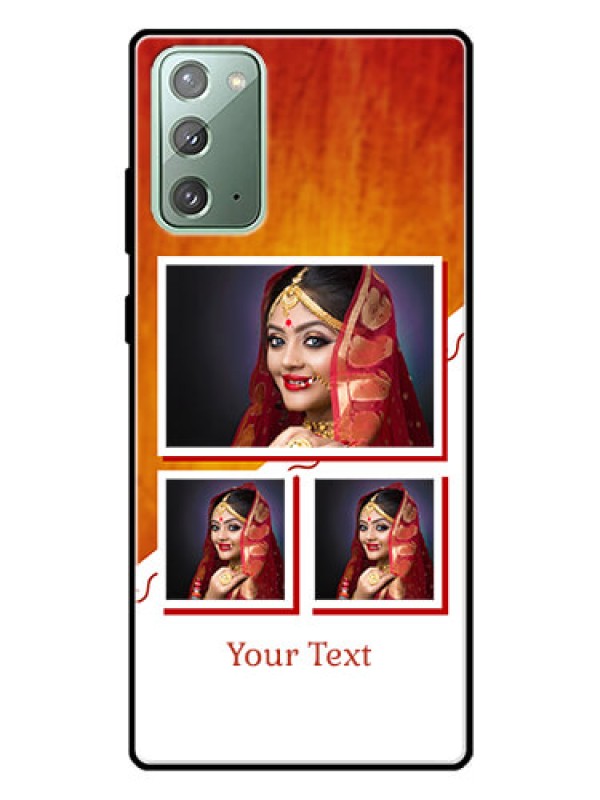 Custom Galaxy Note 20 Custom Glass Phone Case  - Wedding Memories Design  