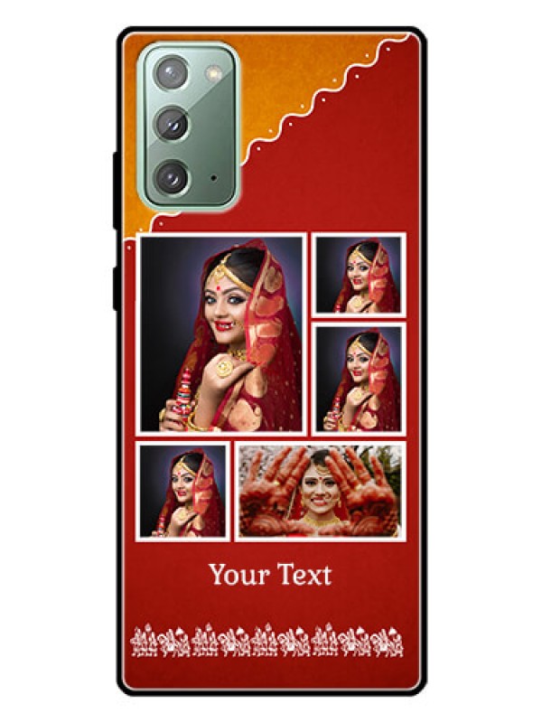 Custom Galaxy Note 20 Personalized Glass Phone Case  - Wedding Pic Upload Design