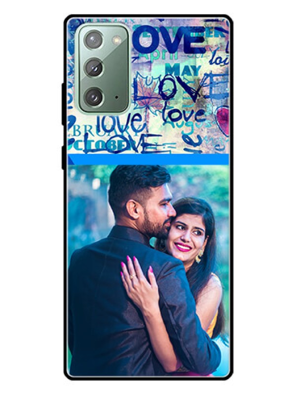 Custom Galaxy Note 20 Custom Glass Mobile Case  - Colorful Love Design