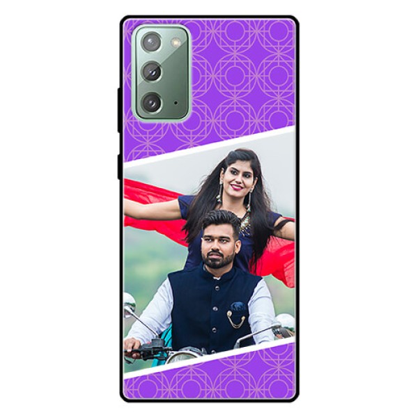 Galaxy Note 20 Custom Glass Phone Case  - Violet Pattern Design