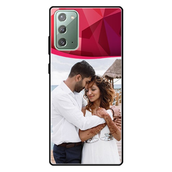 Galaxy Note 20 Custom Glass Mobile Case - Red Abstract Design Galaxy Note 20 Custom Glass Mobile Case - Red Abstract Design