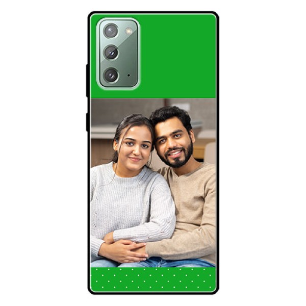 Galaxy Note 20 Personalized Glass Phone Case  - Green Pattern Design