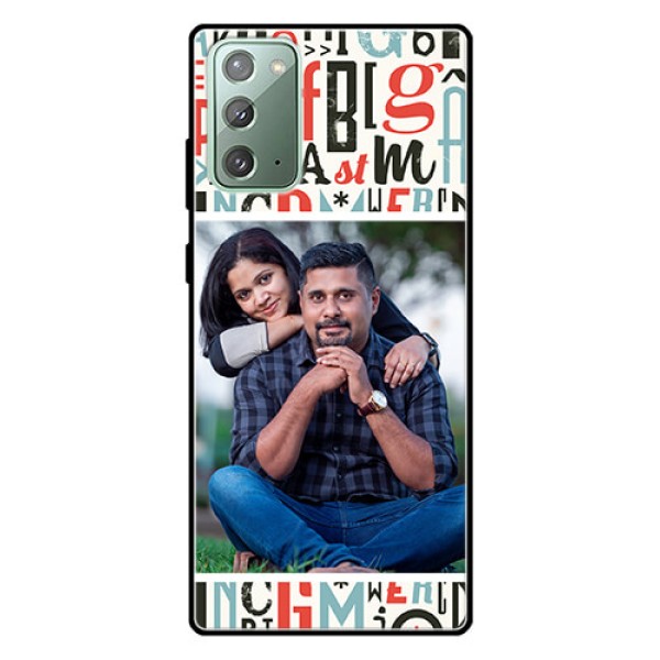 Galaxy Note 20 Personalized Glass Phone Case  - Alphabet Design