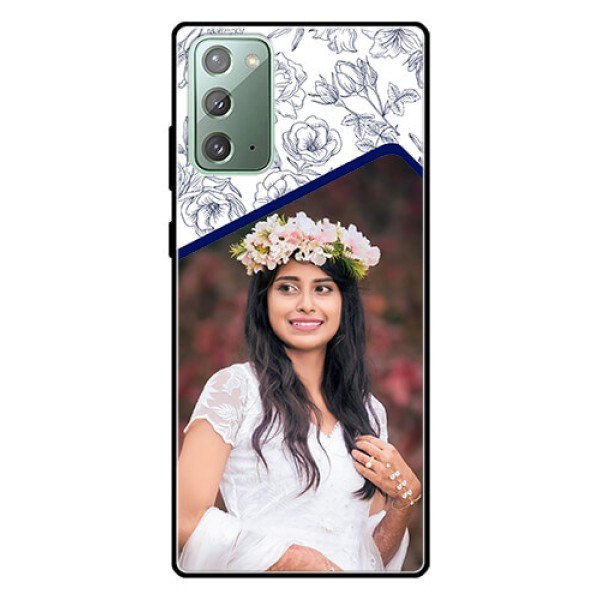 Galaxy Note 20 Personalized Glass Phone Case  - Premium Floral Design